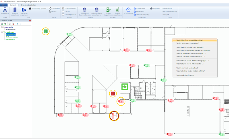 Zusammenwirken von CADview- und der DOM-Software ENiQ